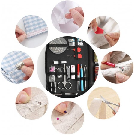 Meidong Sewing Kit for Home, Travel & Emergencies - Filled with Quality Notions Scissor & Thread - Great Gift